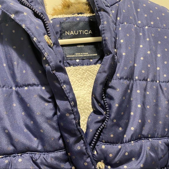 Infant Girls Nautica Hooded Winter Coat - Picture 4 of 5